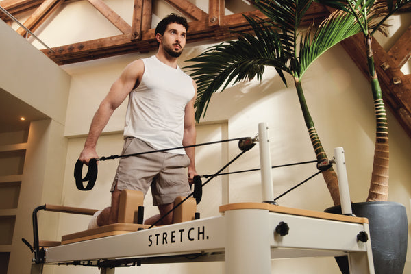 STRETCH reformer in use during a studio session