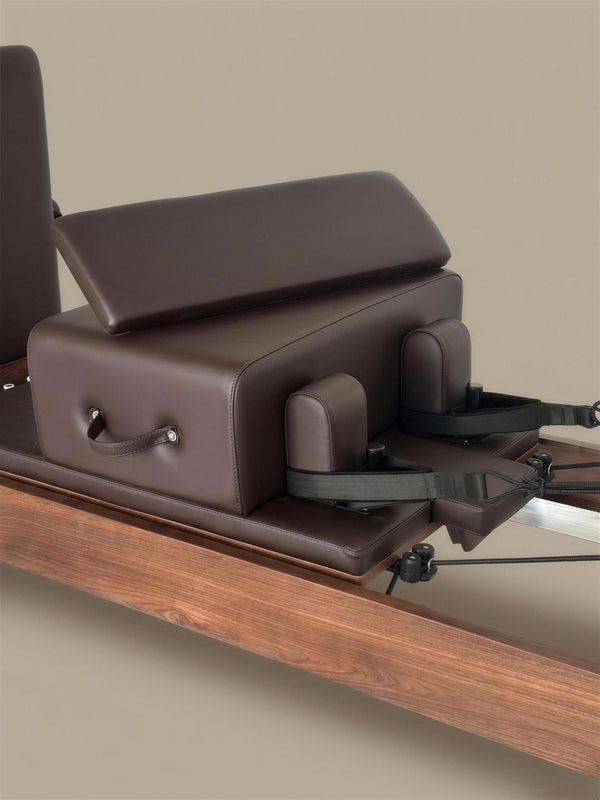 STRETCH Walnut Reformer, handcrafted from solid walnut